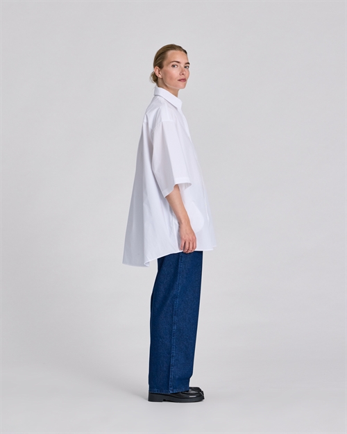 LISVA JOHANNE S/S POPLIN SHIRT WHITE